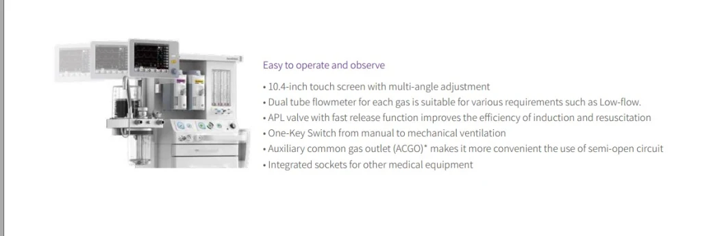 Anesthesia Machine Workstation with Ventilator Vaporizers Aeon8300A with CE