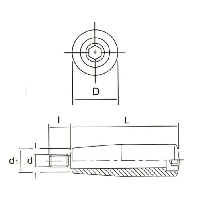 12mm Male Thread Revolving Handle for Gravure Printing Machine