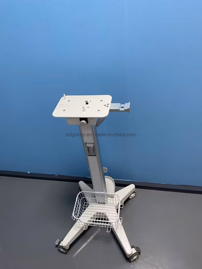Hospital Medical Ventilator Cart Trolley with Circuit Support Arm